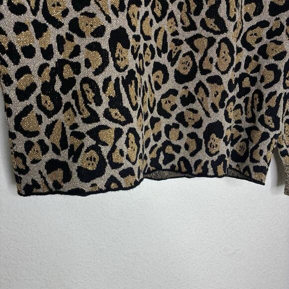 Marella Metallic Threaded Cheetah Sweater - Picture 3 of 8
